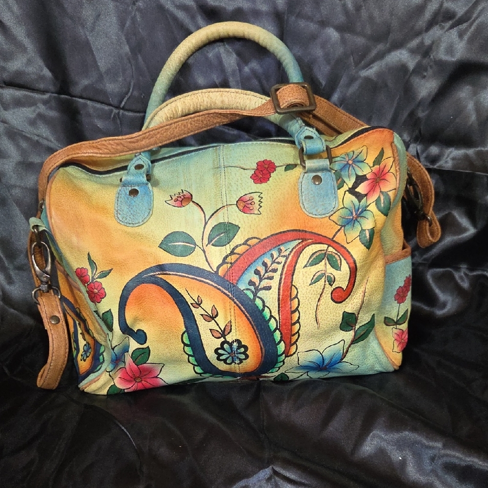 Anna by Anuschka Women's Leather Large Purse , Jaipur Paisley Spring